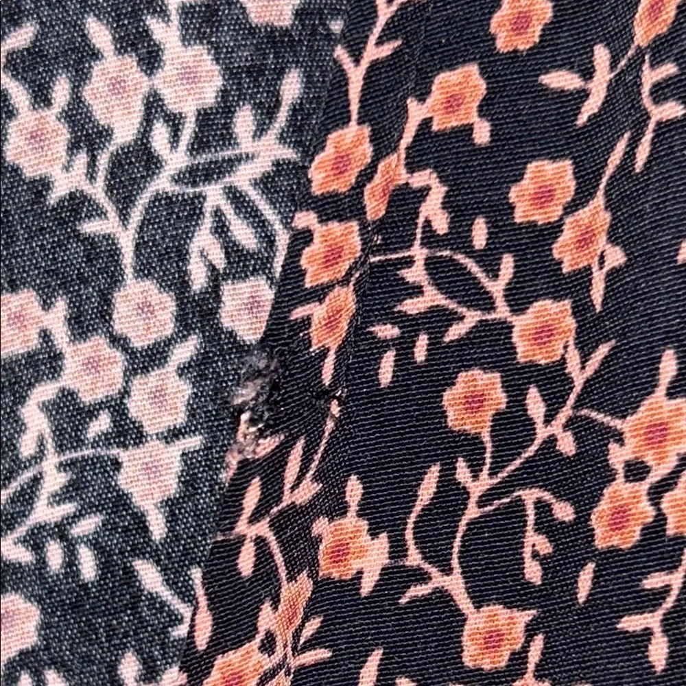 Free People Tunic Mini Dress Or Top Floral Tie Wrap Front Sz S - Picture 6 of 14